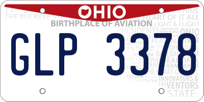 OH license plate GLP3378