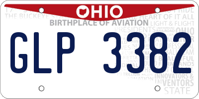 OH license plate GLP3382