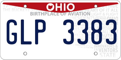 OH license plate GLP3383