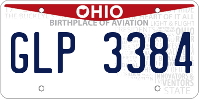 OH license plate GLP3384
