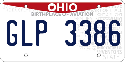 OH license plate GLP3386