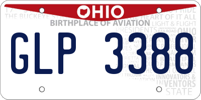 OH license plate GLP3388