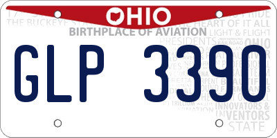 OH license plate GLP3390