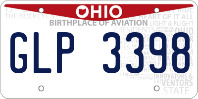OH license plate GLP3398