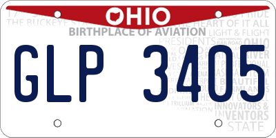 OH license plate GLP3405