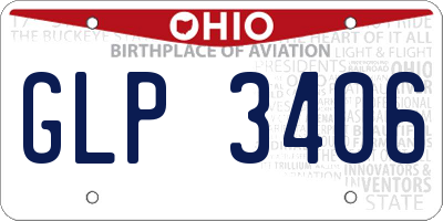 OH license plate GLP3406