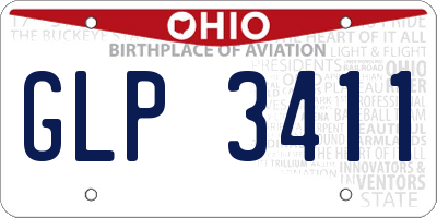 OH license plate GLP3411