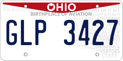 OH license plate GLP3427