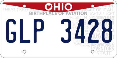OH license plate GLP3428