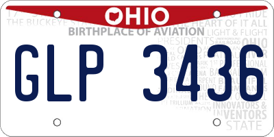 OH license plate GLP3436
