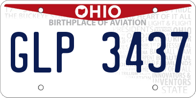 OH license plate GLP3437