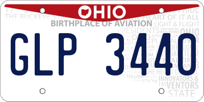OH license plate GLP3440