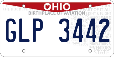 OH license plate GLP3442