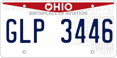 OH license plate GLP3446