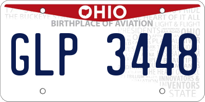 OH license plate GLP3448
