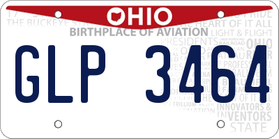 OH license plate GLP3464