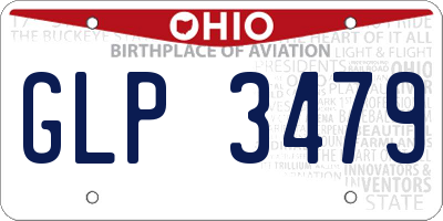 OH license plate GLP3479