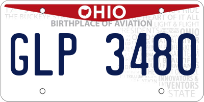 OH license plate GLP3480