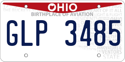 OH license plate GLP3485
