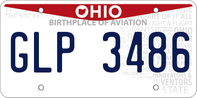 OH license plate GLP3486