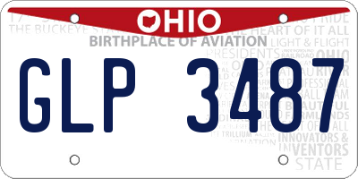 OH license plate GLP3487