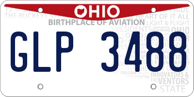 OH license plate GLP3488