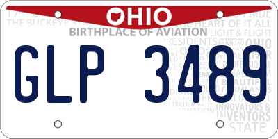 OH license plate GLP3489