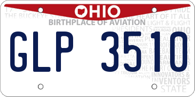 OH license plate GLP3510