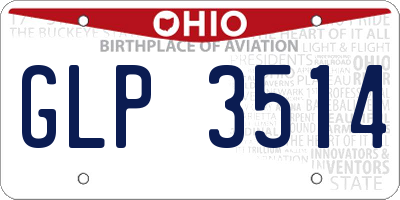 OH license plate GLP3514