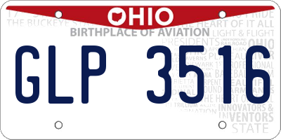 OH license plate GLP3516