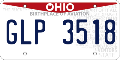 OH license plate GLP3518