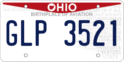 OH license plate GLP3521