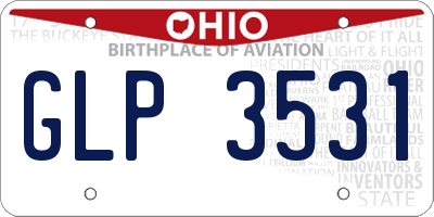 OH license plate GLP3531