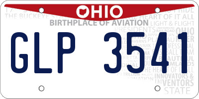 OH license plate GLP3541