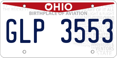 OH license plate GLP3553