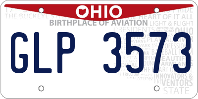 OH license plate GLP3573