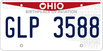 OH license plate GLP3588