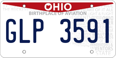 OH license plate GLP3591