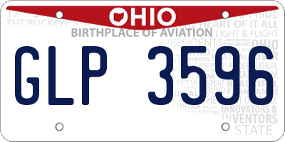 OH license plate GLP3596