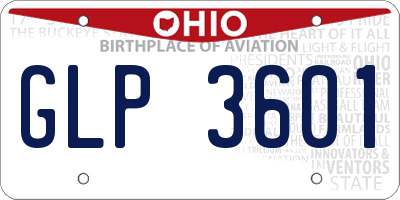 OH license plate GLP3601