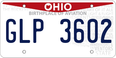 OH license plate GLP3602