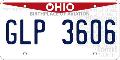 OH license plate GLP3606