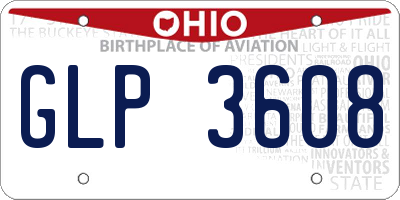 OH license plate GLP3608