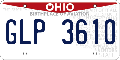 OH license plate GLP3610