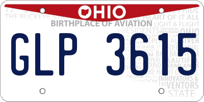 OH license plate GLP3615