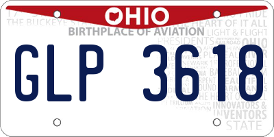OH license plate GLP3618