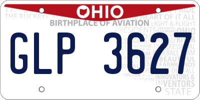 OH license plate GLP3627