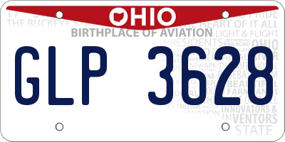 OH license plate GLP3628