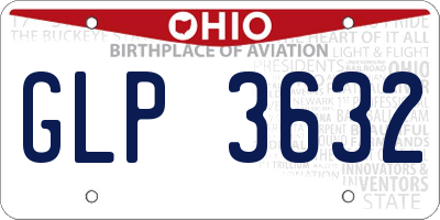 OH license plate GLP3632