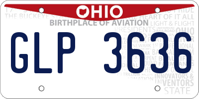 OH license plate GLP3636